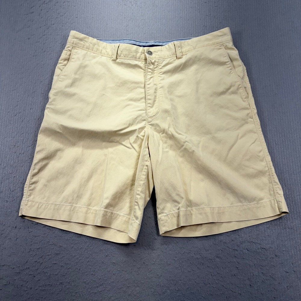 Tommy Bahama Chino Shorts Mens 36 Beige Tencel Blend Stretch Flat Front